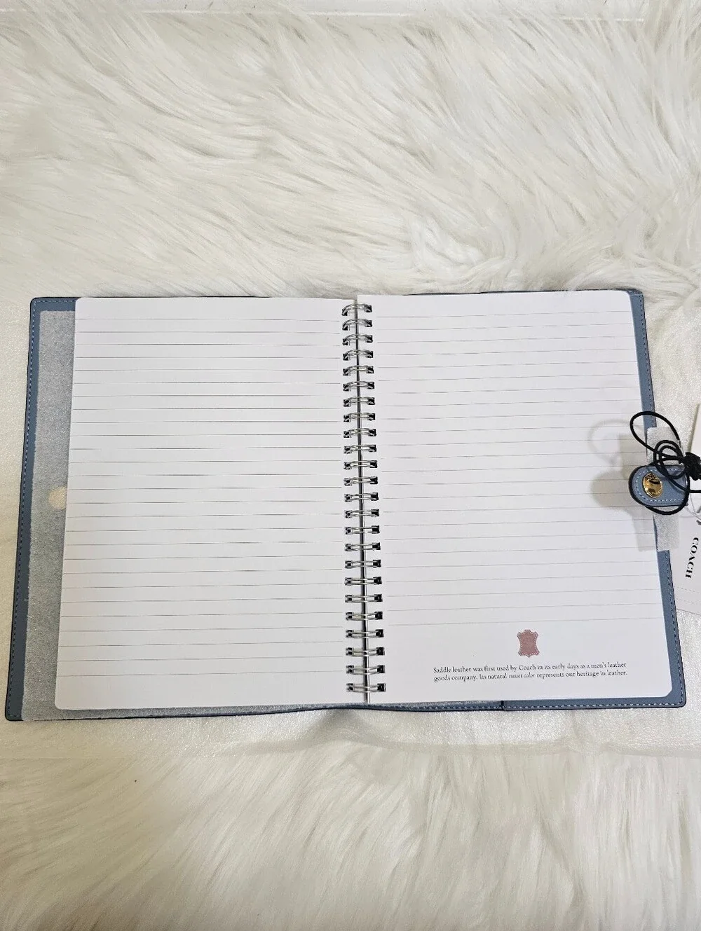 Coach Notebook with Gingham Print